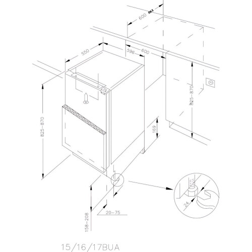 Candy Candy CM4SE68EWK Built Under Fridge 95 Litres White E Rated 2