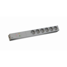 ALLNET 19"zbh. Steckdosenleiste, 6xDosen(CEE7)->Stecker(CEE7), NF/ÜS, Bachmann