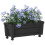 VidaXL vidaXL Calypso Blumentopf mit Rädern PP Anthrazit 2