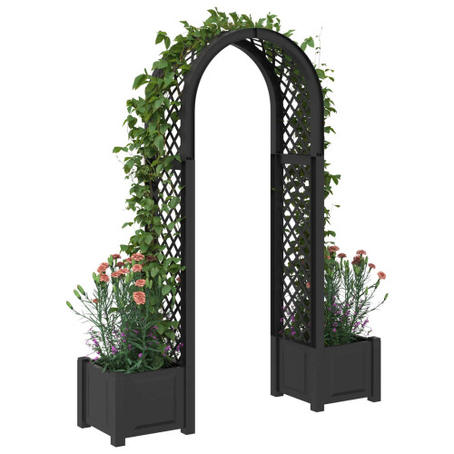 VidaXL vidaXL Rosenbogen mit Pflanzer Anthrazit 168,5 x 43 x 207 cm PP 1