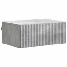 vidaXL Wall-Mounted Bedside Cabinet Concrete Grey 49 x 34.5 x 20 cm