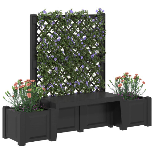 VidaXL vidaXL Gartenbank Kopenhagen PP Anthrazit 2