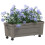 VidaXL vidaXL Calypso Blumentopf mit Rädern PP Grau 2