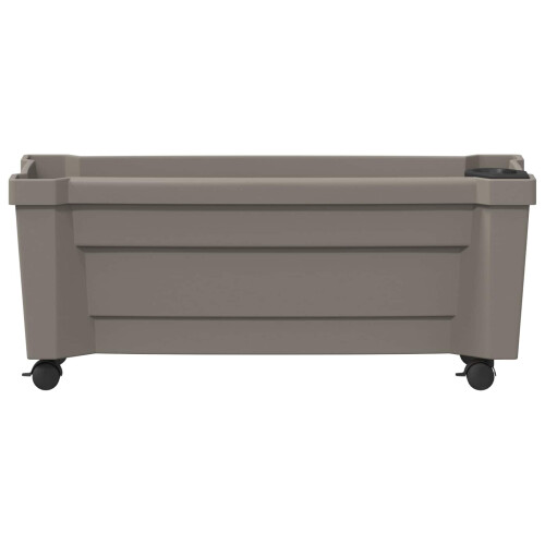 VidaXL vidaXL Calypso Blumentopf mit Rädern PP Grau 2