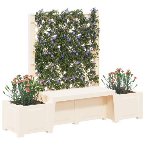 VidaXL vidaXL Gartenbank Kopenhagen PP Weiß 2