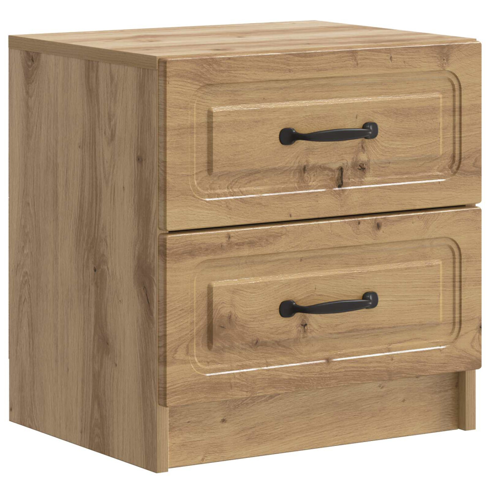 Vidaxl Bedside Cabinet Artisan Oak 43 X 34.5 X 44.5 Cm Engineered Wood