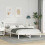 VidaXL vidaXL Bed Frame White 135 x 190 cm Solid Pine Wood 1
