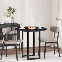 vidaXL Table Top Black Ø 80 x 1.5 cm Engineered Wood