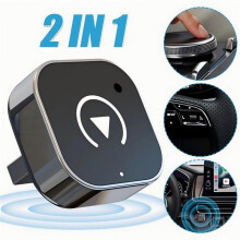 2in1 Wireless CarPlay Adapter Wireless Android Auto Dongle for Wired CarPlay Vehicles Car Radio Plug and