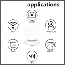 60Pcs NFC TagsNtag 215 NFC Sticker Chip Round NFC Tag Rewritable NFC Card Sticky Back NFC Enabled Cell Phone Device