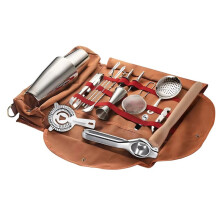 Barmangereedschapsset, Barmangereedschapstas, Barmangereedschapstas, Canvas Gereedschapstas, Draagbare Opbergtas voor Cocktailmakers
