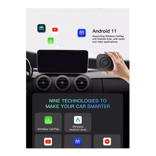 CarPlay Ai TV Box Android 11 Adattatore Wireless Android Auto CarPlay per Supporto per Auto CarPlay Cablate
