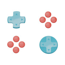 Für Skull & Co. D-Pad-Tastenkappen-Set für 2. Verbesserte Gaming-Präzision. Komfortabler Griff. Passform für Gamer B
