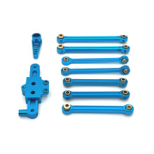 RC Auto Upgrade Vaste Stang Stuurgroep Servo Arm Set voor 1/12 124006 12427 12427 12428 RC Auto Upgrade Onderdelen Blauw