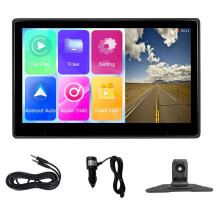 10,1-Zoll-Touchscreen, Kabelloses Carplay und Android Auto, Tragbarer Auto-Multimedia-Player, 4K-DVR-Dashcam, Ohne Kamera
