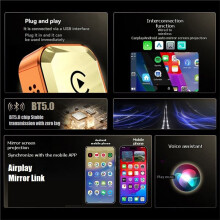 4in1 Wireless Carplay Adapter Airplay/Mirror Link/Carplay/Android Auto USB Dongle AI Box Wired Carplay to Wireless A