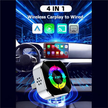 4in1 Wireless CarPlay Adapter AI Box Airplay/Mirror Link/Android Auto/Carplay USB Dongle Car Intelligent System B