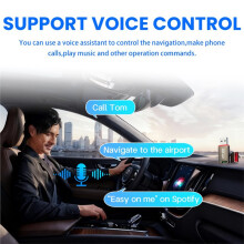 2-in-1 Wireless CarPlay Adapter Convert Wired CarPlay to Wireless Support CarPlay Android Auto Plug and B