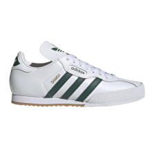 (10.5 UK, White/Green/Gum) Adidas Mens Samba Leather Trainers
