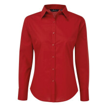 (14 UK, Red) Premier Womens/Ladies Long-Sleeved Shirt