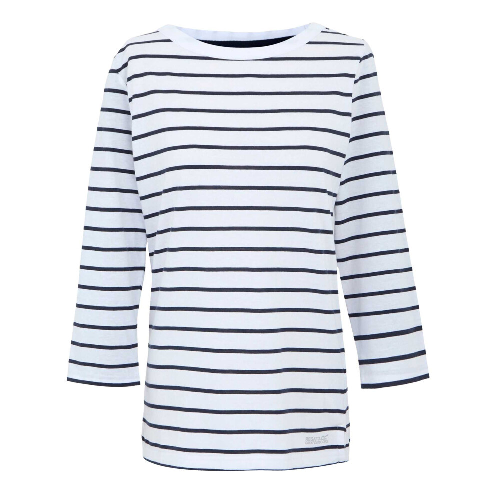 Regatta (12 Uk, White/Navy) Womens/Ladies Baylette Ii Striped T-Shirt