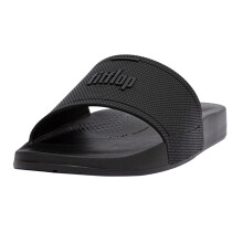(12 UK, Black) Fit Flop Mens IQushion Pool Sliders