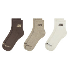 (2 UK-4 UK, Earth Tones) New Balance Unisex Adult Cotton Blend Ankle Socks (Pack of 3)
