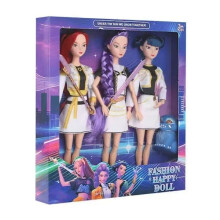 (3-piece set) Music Style Mira Devil Hunter Action Set Anime Style K-POP Collected Dolls with Rumi Mira and Zoe Characters, High Quality Vinyl Dolls