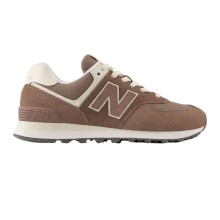 (7 UK, Brown/White) New Balance Womens/Ladies 574 Suede Wedge Trainers