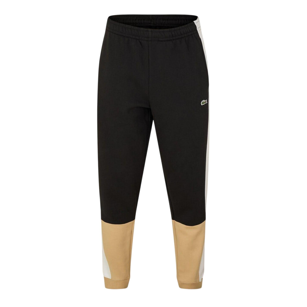 Lacoste (S, Black) Mens Colour Block Slim Joggers