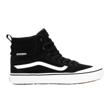(12 UK, Black/White) Vans Mens Ashwoodi Suede Trainers