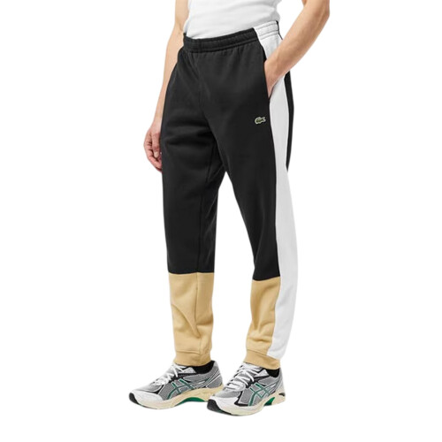 Lacoste (S, Black) Lacoste Mens Colour Block Slim Joggers 2