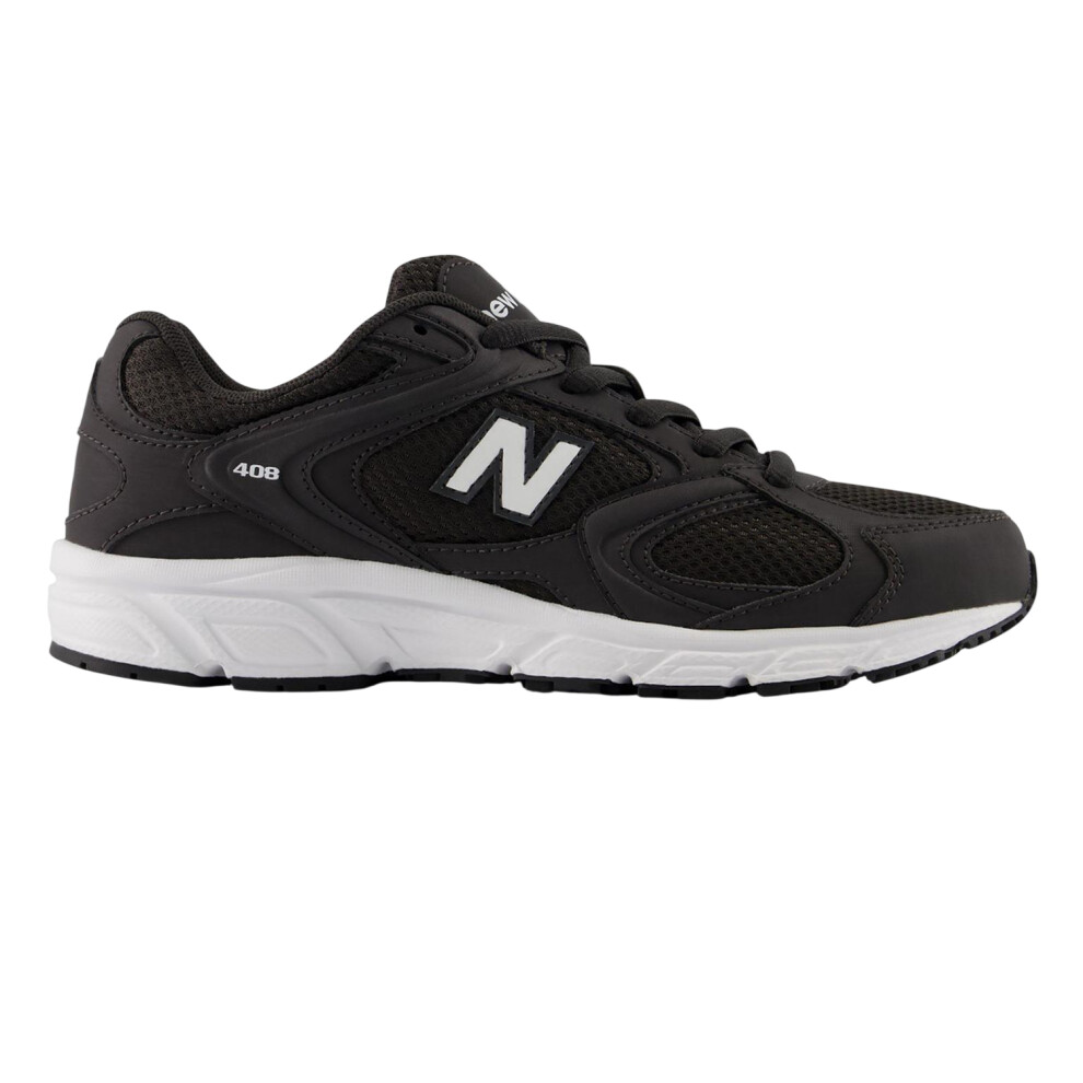 New Balance (4 Uk, Black/White) Childrens/Kids 408 Running Trainers