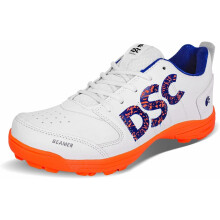Scarpe da Cricket Dsc Beamer per Uomo (9 Uk, Fluo Arancio-Bianco)