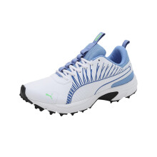 Puma | Cricket Square Heren Schoenen | Wit-Blauw Glimmer-Elektro Groen | 10Uk