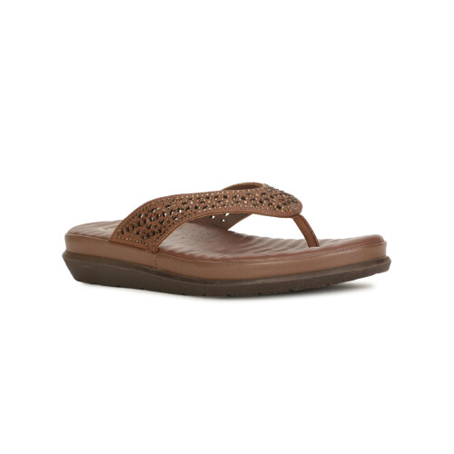 Scholl Scholl Hazel Thong Dames Casual Slippers In Bruin