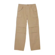 (42R, Beige) Lacoste Mens Straight Cargo Trousers