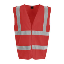 (L, Red) PRO RTX Unisex Adult Sleeveless Hi-Vis Vest