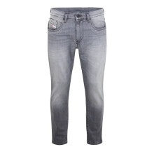 (30S, Grey) Diesel Mens Washed Denim 5 Pockets Straight Leg Jeans