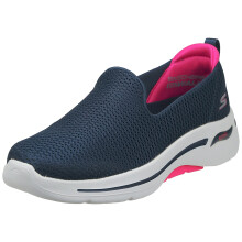 Skechers Womens Go Wark Arch Fit - H Walking Shoes Vegan High-Rebound Comfort Pillar Technology Navy Blue - 6 Uk (124880)