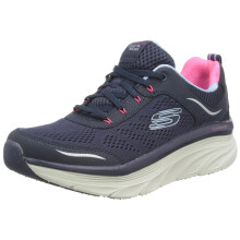Skechers D'Lux Walker-Infinit Scarpe da Passeggio Donna Vegan Air-Cooled Memory Foam Comfort Navy/Coral - 3 Uk (149023)