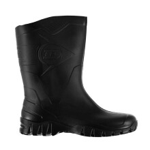 (12 UK, Black) Dunlop Mens Logo Mid Calf Wellington Boots