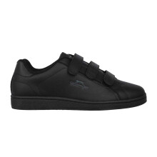 (13 UK, Black/Charcoal) Slazenger Mens 3 Touch Fastening Strap Trainers