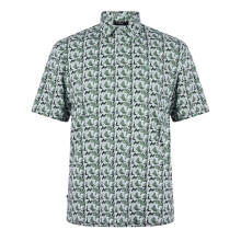 (L, Harbour Mist) Farah Mens Trawick Geometric Polo Shirt