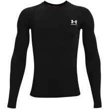 (11-12 Years, Black) Under Armour Boys HeatGear Long-Sleeved Base Layer Top