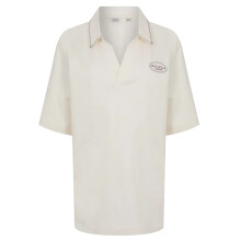 (12 UK, Vintage White) Jack Wills Womens/Ladies Baggy Short-Sleeved Polo Shirt