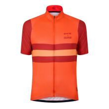 (S, Red) Skins Mens Zip Neck Slim Cycling Jacket