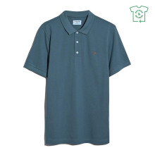 (S, Chalk Blue) Farah Mens Cotton Short-Sleeved Polo Shirt
