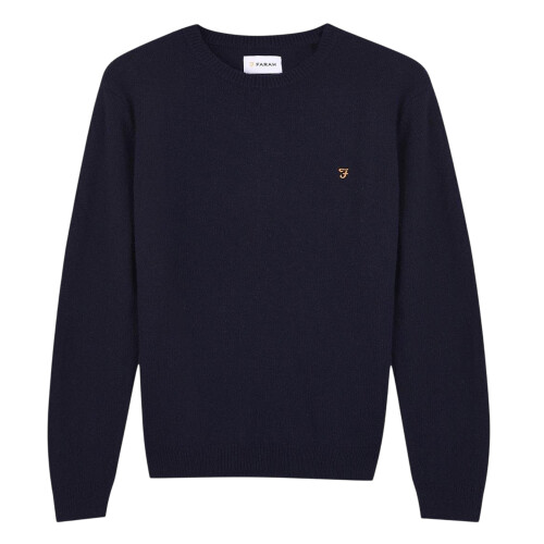 Farah (S, True Navy) Farah Mens Logo Cotton Sweatshirt