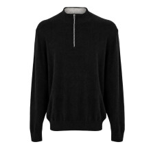 (XXL, Flannel Grey Heather) Callaway Mens Knitted Funnel Neck Sweater Top